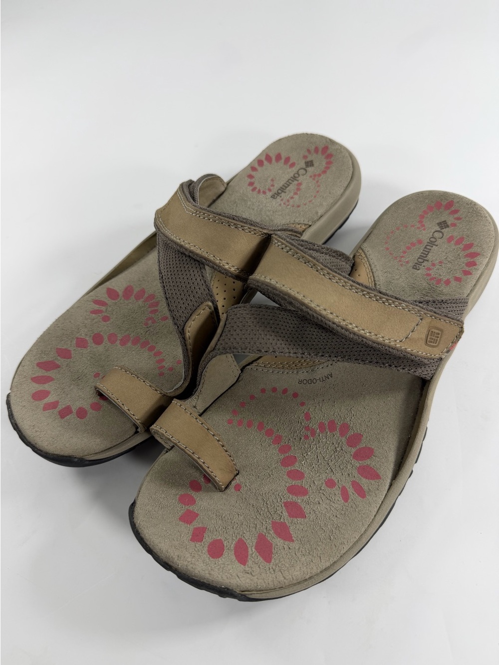 Columbia Lona Comfort Sandals Taupe‎ Outdoor Toe Loop Slides Women’s 8